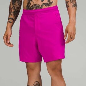 Lululemon Men’s Pace Breaker Linerless Shorts Medium in Highlighter Purple